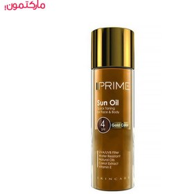 تصویر روغن برنزه کننده اکلیلی پریم با SPF 4 حجم 100 میل حجم 100 میلی لیتر 