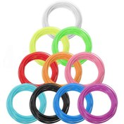 تصویر فیلامنت PLA قلم سه بعدی شامل ۱۰ رنگ ۲ متری - 10 رنگ 2 متری 