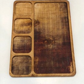 تصویر سینی مزه مستطیل چوبی 