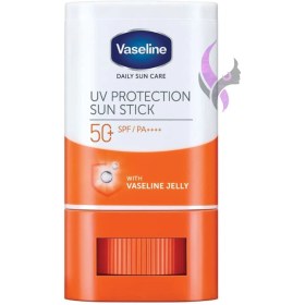 تصویر ضد آفتاب روشن‌کننده استیکی وازلین مدل UV Protect با SPF50 و PA++++ حجم 15گرم 