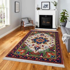 تصویر فرش مخمل نادی طرح سنتی کد o138 