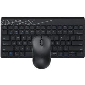 تصویر کیبورد و ماوس بی‌سیم رپو مدل 8000GT Multi Mode Rapoo 8000GT Multi Mode Mouse and Keyboard