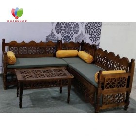 تصویر تخت سنتی چوبی 80*180 کد 282 