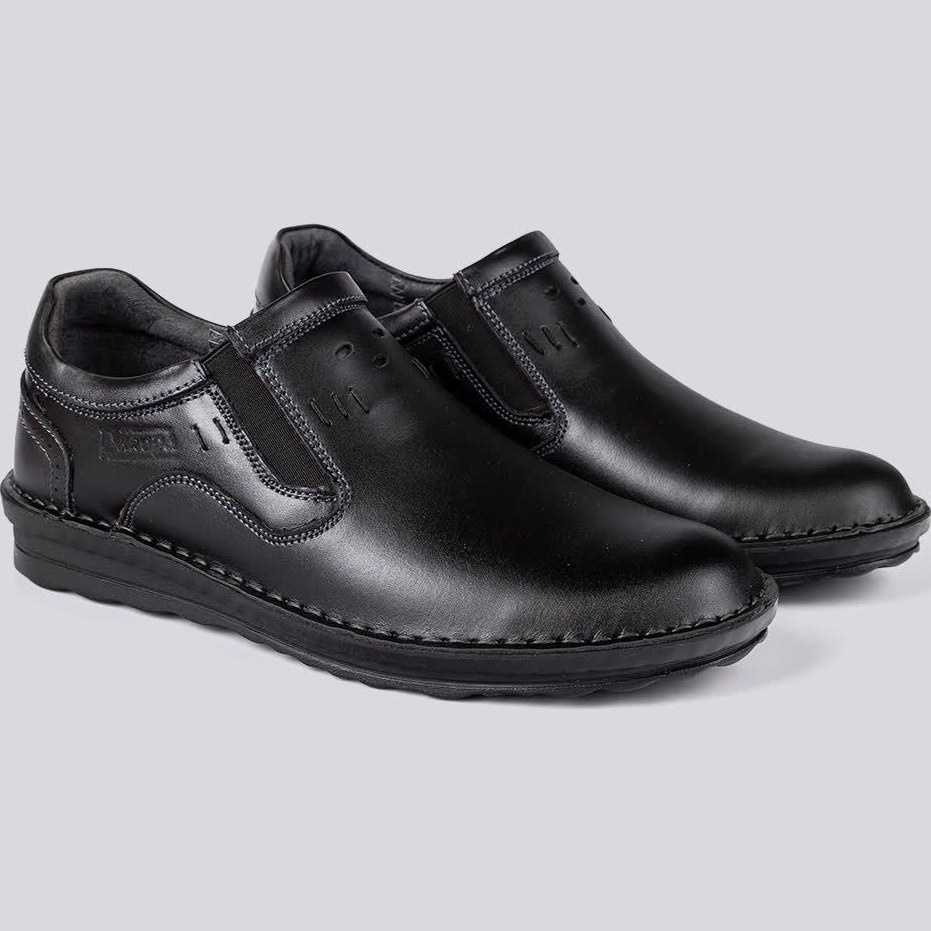 خرید و قیمت کفش مردانه تمام چرم پاروپا مدل پاتریک مشکی ترب