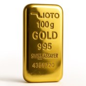 تصویر شمش طلا 100 گرمی زیوتو 
