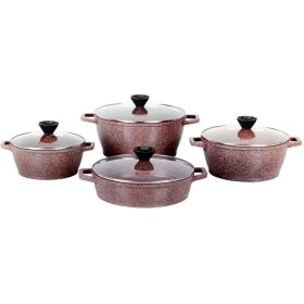 تصویر سرویس قابلمه کاندید مدل ورونا ۸ پارچه گرانیتی 