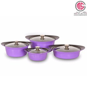 تصویر سرویس پخت و پز 8 پارچه کاج تفلون مدل ساینا Kaj Teflon Cookware Set_8 PCS