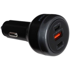 تصویر شارژر فندکی فست و PD سه پورت Promate مدل PowerDrive-230 230Wمشکی رنگ 