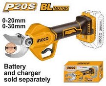 تصویر قیچی شارژی اینکو مدل CSSLI20308 ۲۰ ولت براشلس 