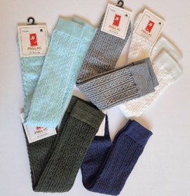 تصویر جوراب زیر زانو طرح گندمی 