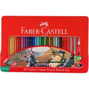 تصویر مدادرنگی فابرکاستل ۴۸ رنگ جعبه فلز ا Fabercastell Fabercastell