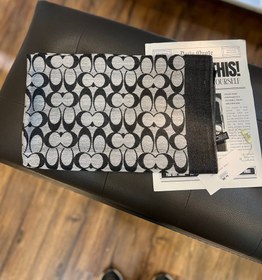 تصویر شال طرح برند کوچ - ذغالی 