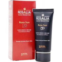 تصویر کرم ضد آفتاب رزالیا پوست چرب و جوش دار رنگ طبیعی SPF50 Rosalia Sunscreen Greasy & Acne Prone Skin SPF50 Cream 40 ml