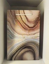 تصویر ساک کادو بسته ۱۲ عددی سایز ۲۶×۱۷×۸ طرح جور 