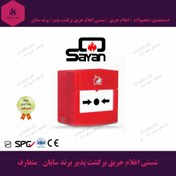 تصویر شستی اعلام حریق برگشت پذیر برند سایان 