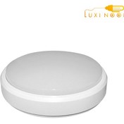 تصویر چراغ سقفی روکار ال ای دی SMD گرد فلزی لوکس مدرن بدنه سفید ضد آب 12 وات FEC کد 2112WH 