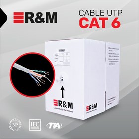 تصویر کابل شبکه R&M آر اند ام cat6 utp ساخت کشور سوئیس R&M CABLE CAT6 UTP