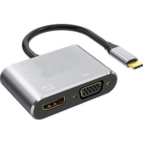 تصویر تبدیل type c به HDMI / VGA بی نت 