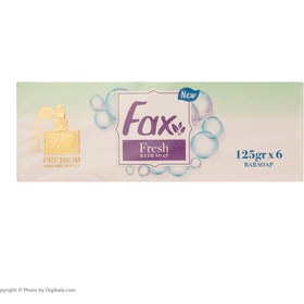 تصویر صابون حمام فرش جعبه 6 تایی 125 گرمی فاکس Fax Fresh Bath Soap