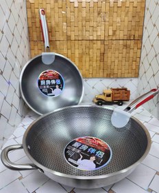 تصویر ماهیتابه گود استیل سایز ۳۴ 