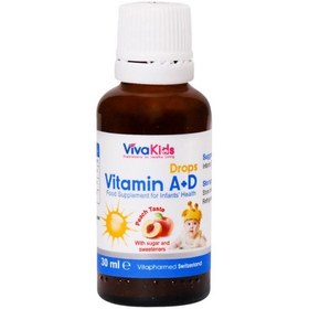 تصویر قطره ویتامین آ د ویوا کیدز حجم 30 میلی لیتر Viva Kids Vitamin A+D Drops 30 ml