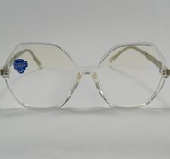 تصویر عینک بلوکات چند ضلعی مخصوص مطالعه و کامپیوتر رنگ شفاف 