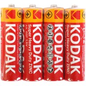 تصویر باتری قلمی کداک مدل Kodak Super Heavy Duty پک 4 عددی Kodak Super Heavy Duty Zinc AA Battery 4 pcs