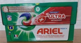 تصویر قرص ماشین لباسشویی آریل ( Ariel ) جعبه 38 عددی شوینده لباس