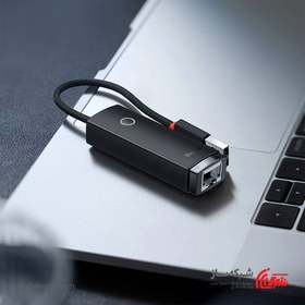 تصویر تبدیل LAN به USB باسئوس مدل WKQX000002 Adapter Baseus WKQX000002