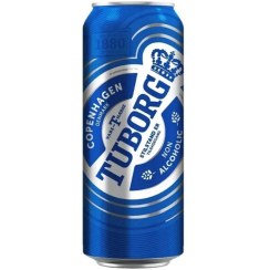 تصویر آبجو بدون الکل کلاسیک توبورگ ۵۰۰ میلی لیتر – باکس 24 عددی ا Tuborg Alcohol Free Beer 500 ml 