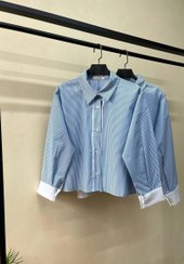 تصویر شومیز راه راه مغزی دوزی 