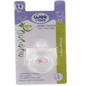 تصویر پستانک سیلیکونی سرگرد گیلاسی سفید وی کر Wee Care مدل P135 