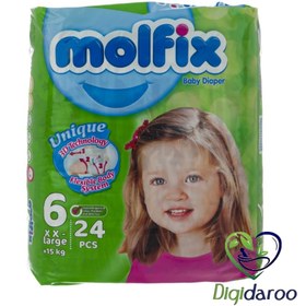 تصویر مولفیکس پوشک سایز 6 (24 عددی) ا Molfix Baby Diaper 6 (24 Diapers) Molfix Baby Diaper 6 (24 Diapers)