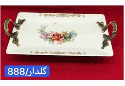 تصویر ظرف چینی گلدار دسته آنتیک اورجینال 