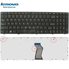 تصویر کیبورد لپ تاپ لنوو Lenovo IdeaPad G565 مشکی 