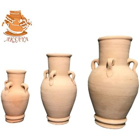 تصویر کوزه سفالی مدل چهار قفله ارتفاع ۱۳ سانتی متر 