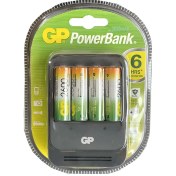 تصویر شارژر باتری 4 تایی GP به همراه 4 عدد باتری شارژی 2600 MAH 