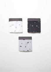 تصویر باکسر پسرانه مانگو کیدز فاق نرمال طرح دار | MANGO Kids 67080660 