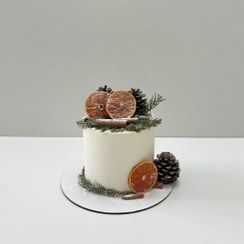 تصویر کیک زمستونی کاج و دارچین یلدا 