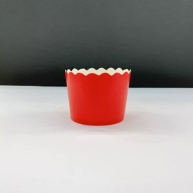 تصویر کاپ کیک گلاسه قرمز 