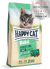 تصویر غذا خشک هپی کت مینکاس پرفکت میکس وزن 10 کیلوگرم ا HAPPY CAT minkas perfect mix dry food 10kg HAPPY CAT minkas perfect mix dry food 10kg