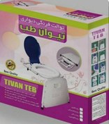 تصویر توالت فرنگی دیواری تیوان طب با قیف 