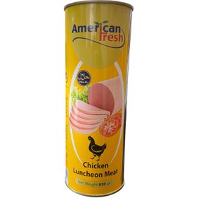 تصویر کنسرو مرغ ۸۵۰ گرم امریکن فارم – American farm Chicken luncheon meat 