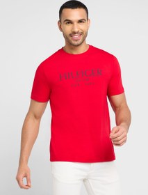 تصویر تی‌شرت گردن گرد لوگو برند Tommy Hilfiger Logo Crew Neck T-Shirt