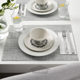 تصویر کاسه طرح دار سفید ایکیا مدل FRIKOSTIG IKEA IKEA FRIKOSTIG bowl white patterned