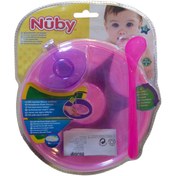 تصویر ظرف غذا کودک نوبی مدل ID5342 مجموعه 2 عددی | صورتی | 