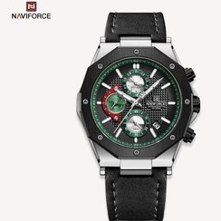 تصویر ساعت مچی عقربه‌ای مردانه نیوی فورس Naviforce مدل NF8028 سبز مشکی اورجینال Naviforce NF8028 Green Black Original