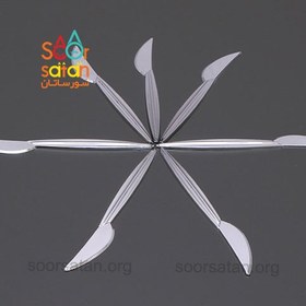 تصویر چاقو متالایز نقره ای 