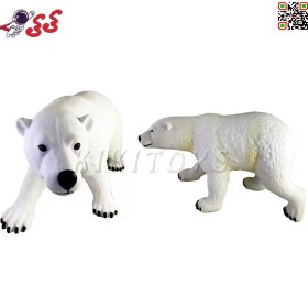 تصویر فیگور حیوانات خرس قطبی نرم بزرگ اسباب بازی polar bear figure X059 