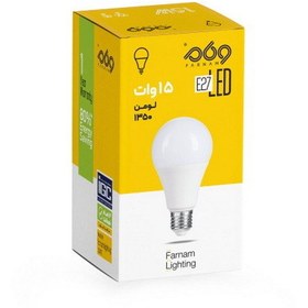 تصویر لامپ ال ای دی 15 وات فرنام مدل حبابی پایه E27 